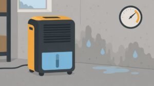 Dehumidifier Size Calculator: Pints per Day for a Basement illustration