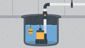 Sump Pump Size Calculator: Pit, Flow and Horsepower Check illustration